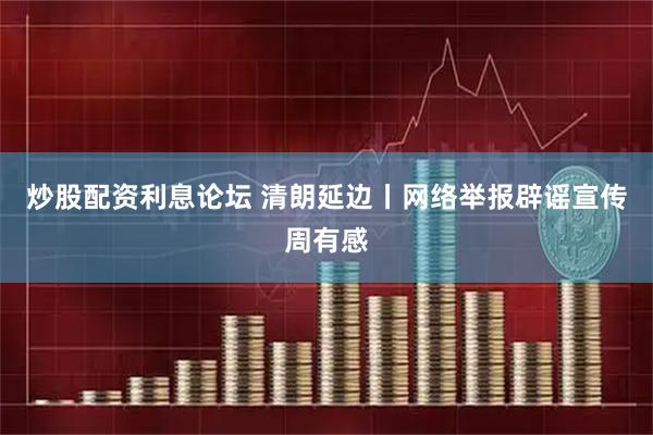 炒股配资利息论坛 清朗延边丨网络举报辟谣宣传周有感