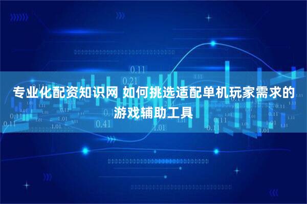 专业化配资知识网 如何挑选适配单机玩家需求的游戏辅助工具